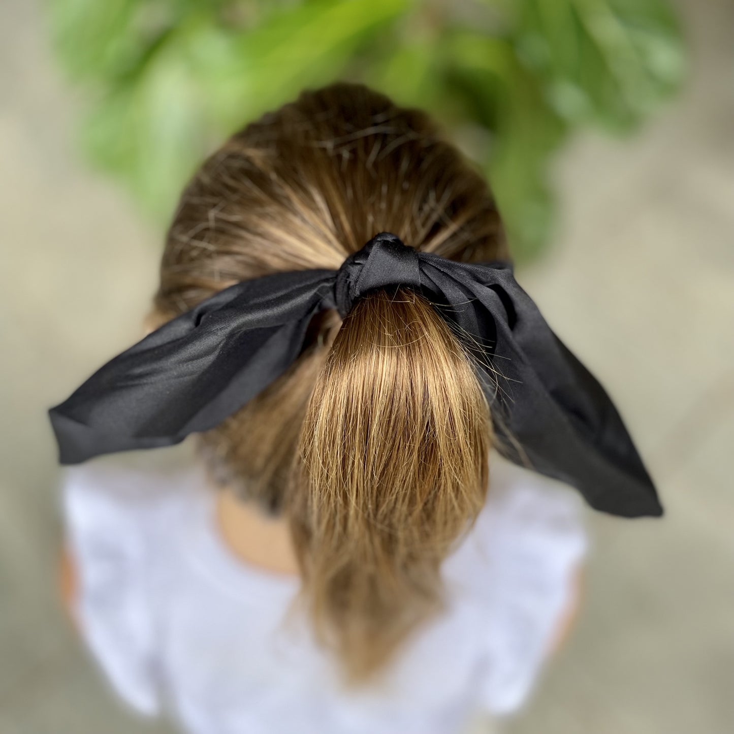 Black Bow Hair Tie