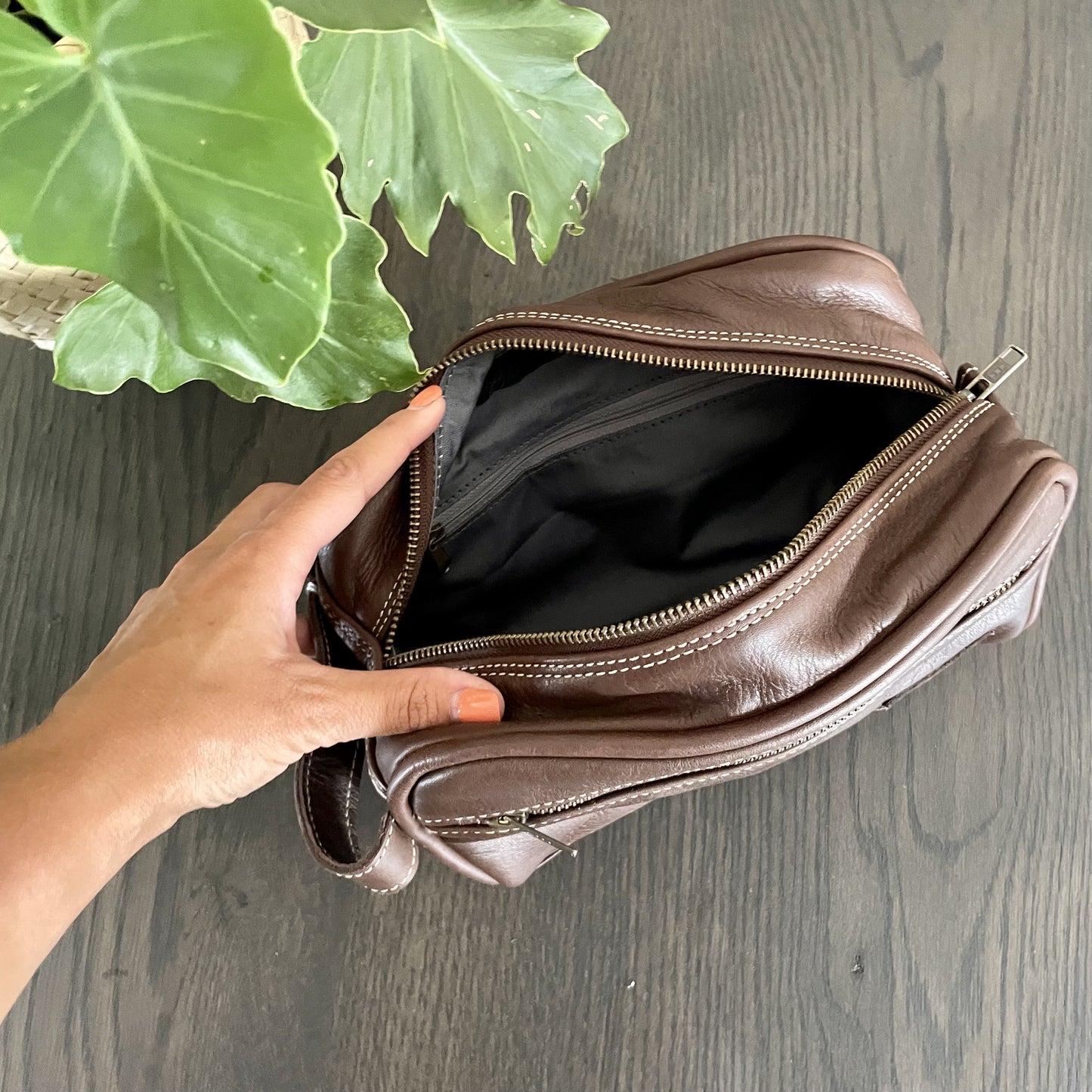 Jonty Leather Vanity Bag - iszi ONLINE
