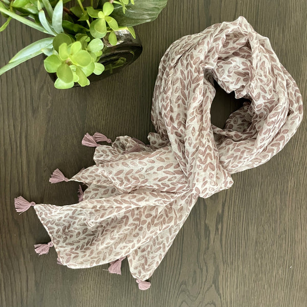 Beige and Brown Scarf