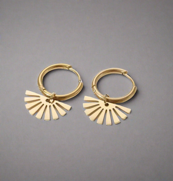 Fan Pendant Earrings