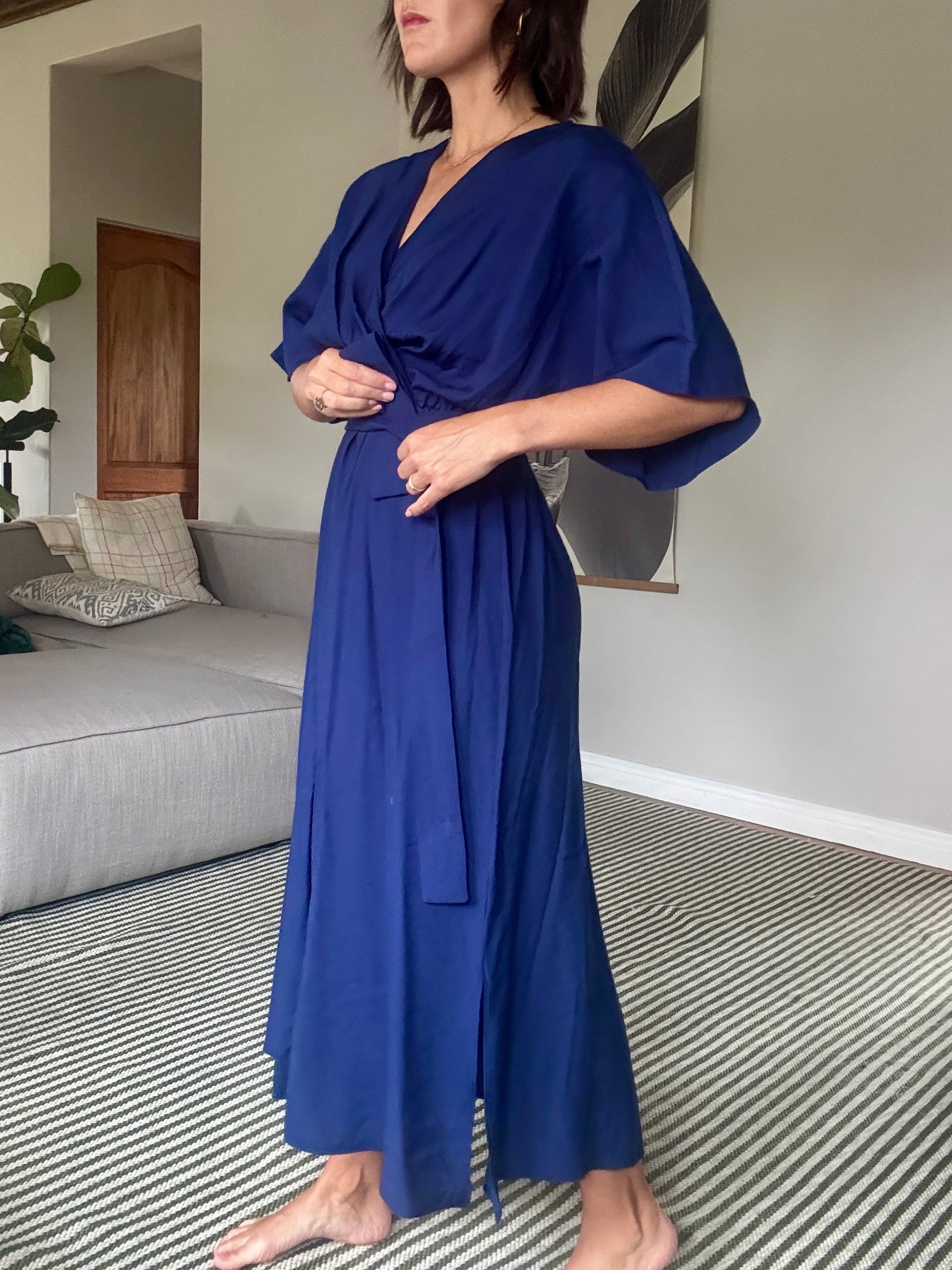 Navy Wrap Dress