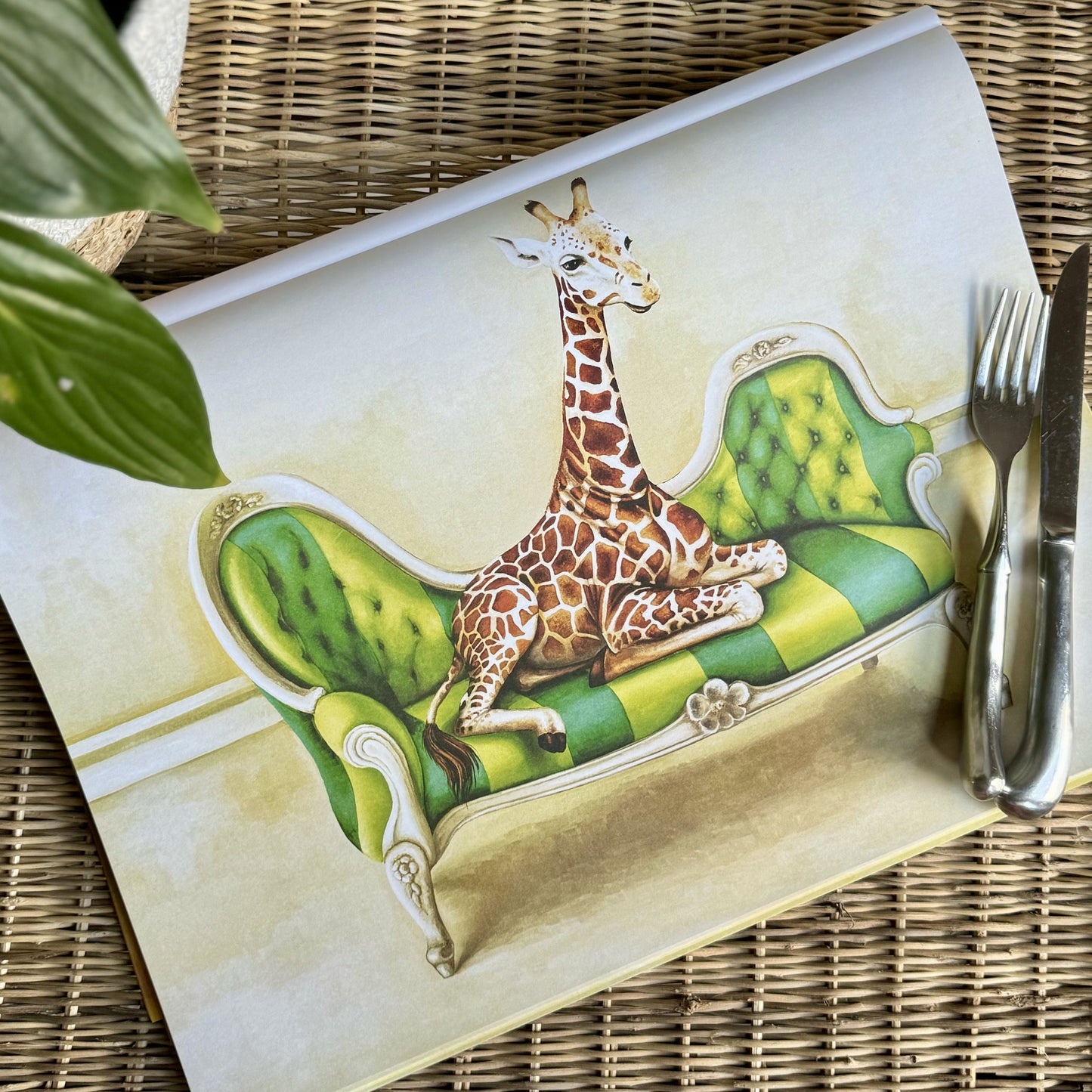 Wildlife at Leisure Disposable Placemats – Elephant, Cheetah, Zebra & Giraffe