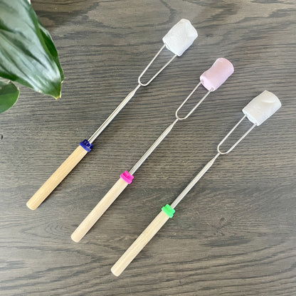 Navy, Pink and Green Braai/Marshmallow Forks