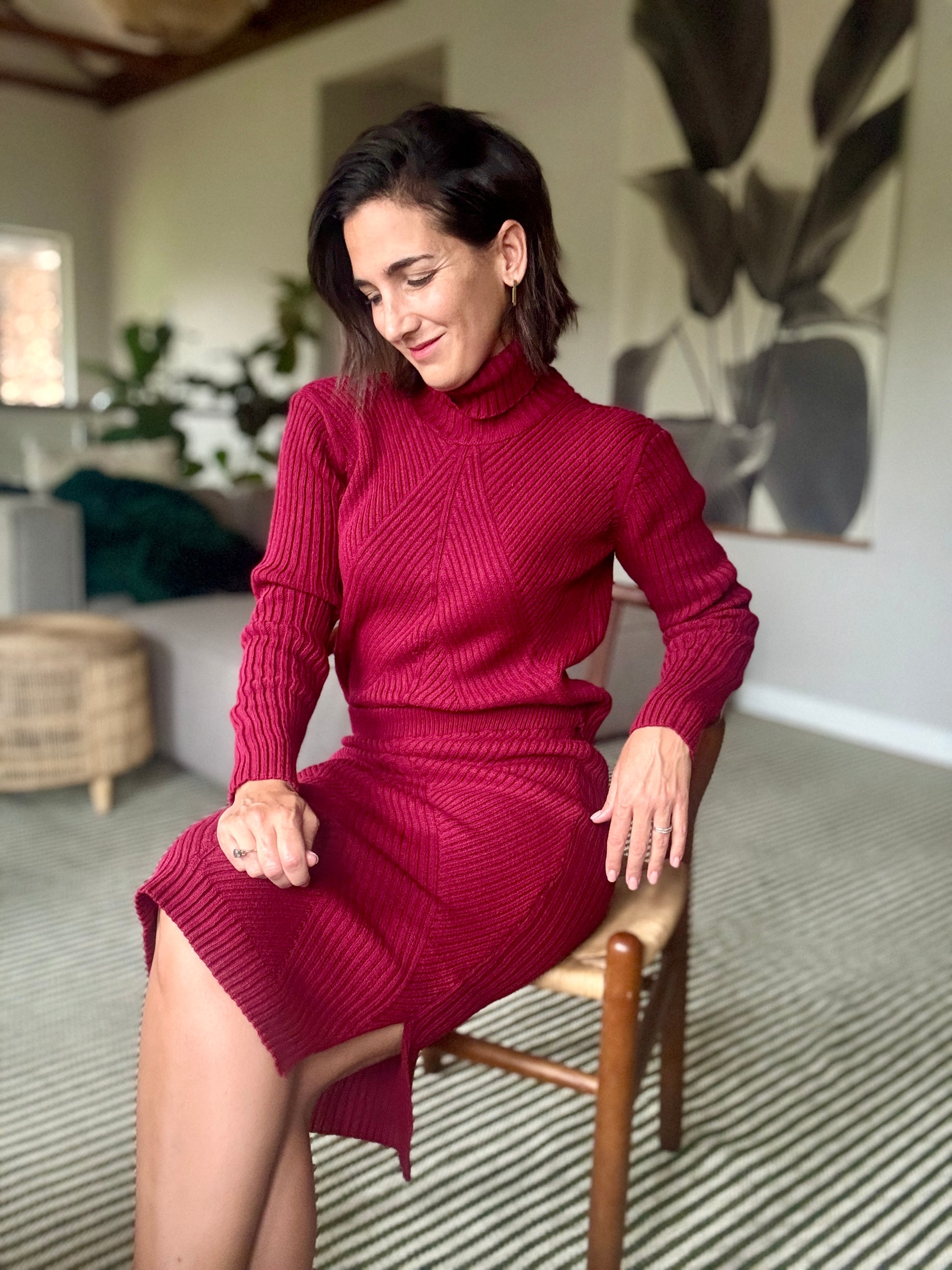 Maroon Knit Jersey