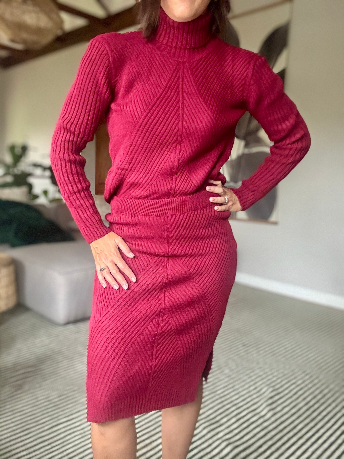 Maroon Knit Jersey