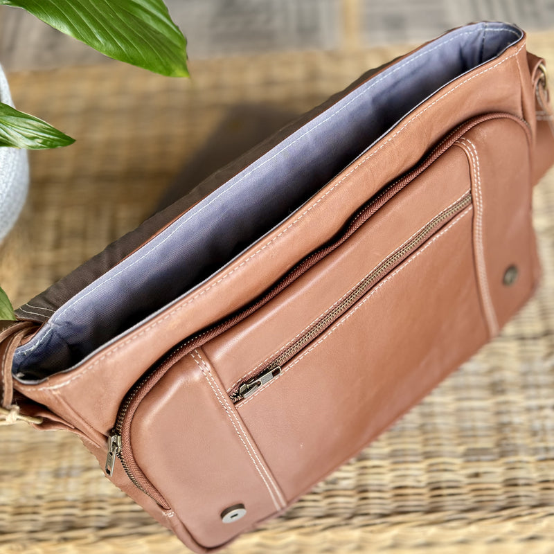 Leather Laptop Bag - Christopher