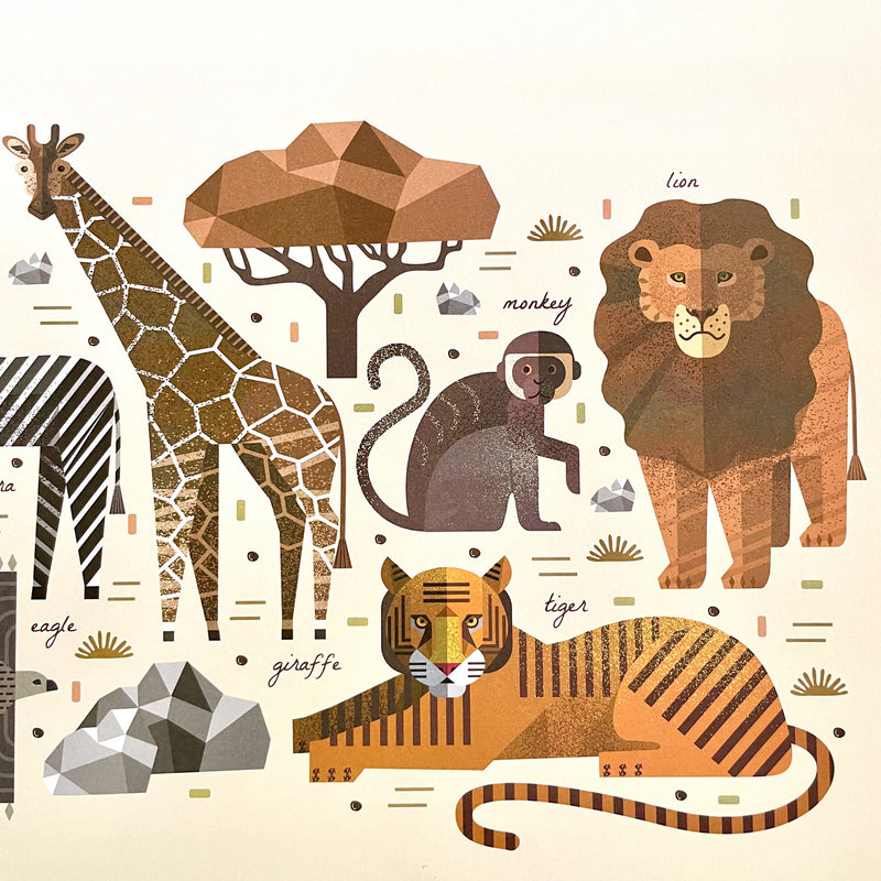 African Animals Paper Placemat