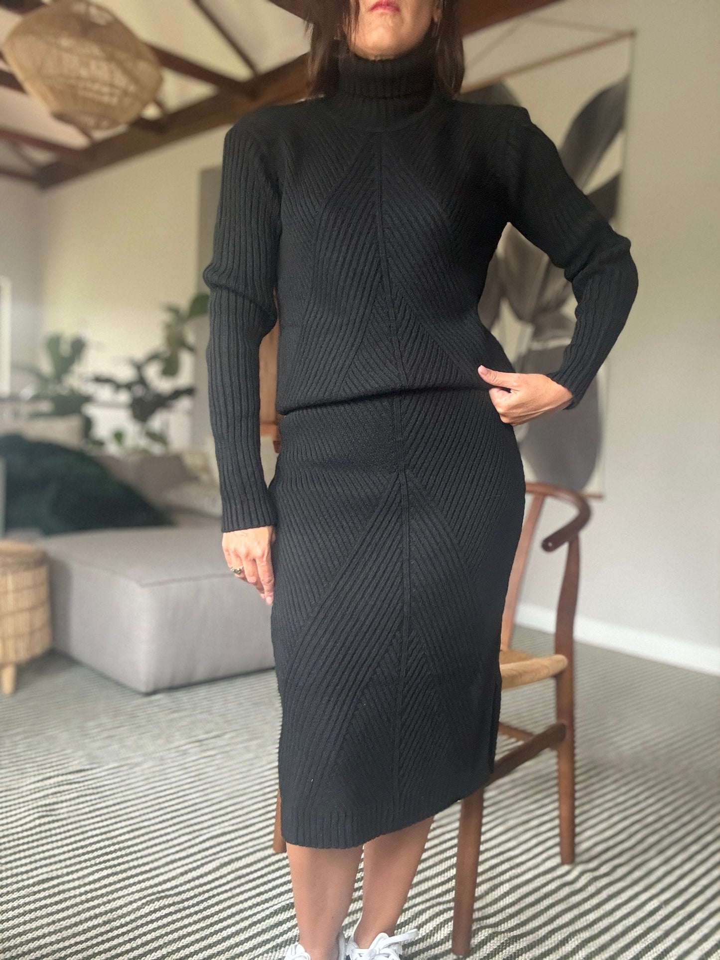 Black Knit Jersey