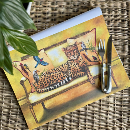 Wildlife at Leisure Disposable Placemats – Elephant, Cheetah, Zebra & Giraffe