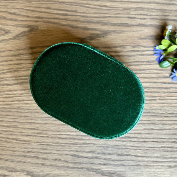 Green Velvet Jewellery Box