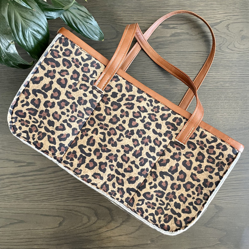 Leopard Print Velt Picnic Bag