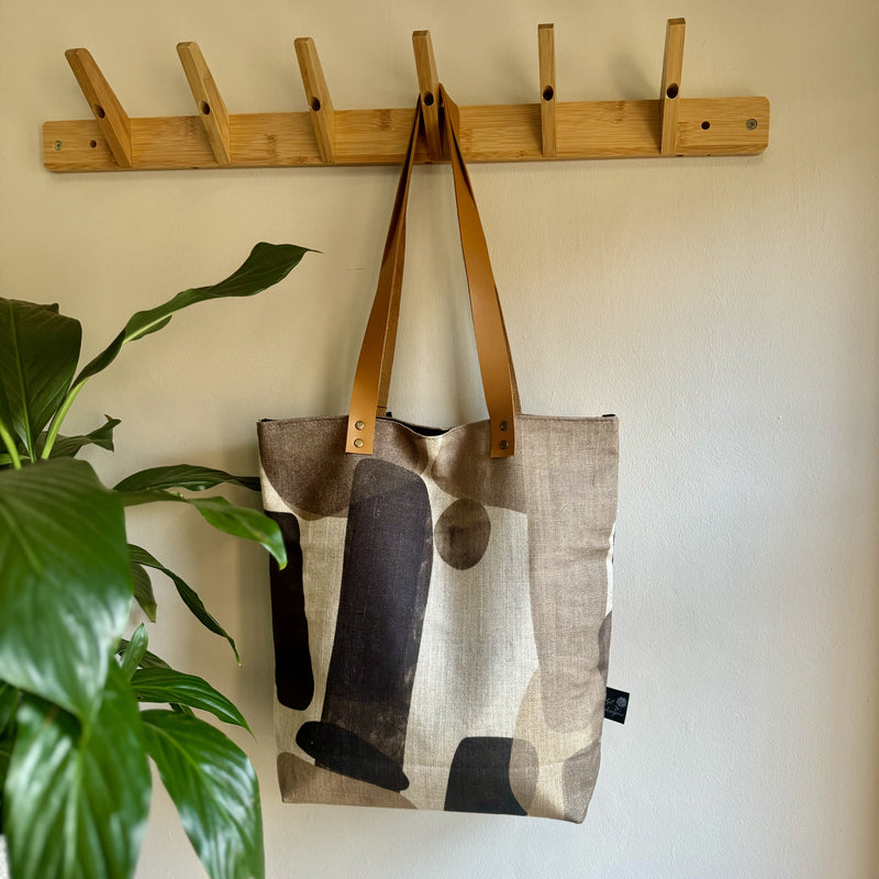 Leather and Fabric Tote Bags