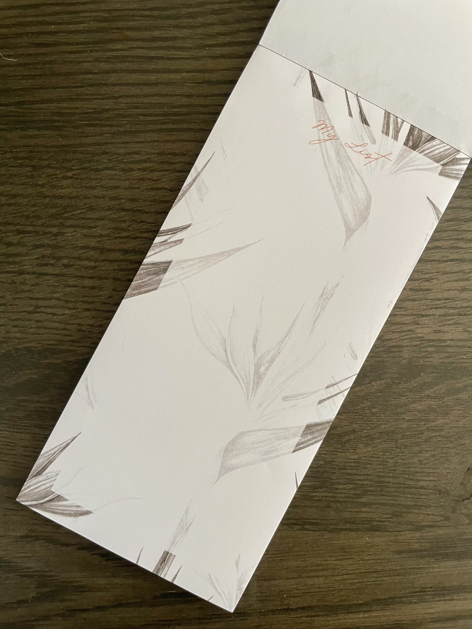My List Notepad - Strelitzia interior