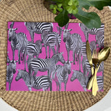 Pink Zebra Paper Placemats