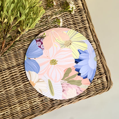 Pastel Flower Round Placemat - iszi ONLINE