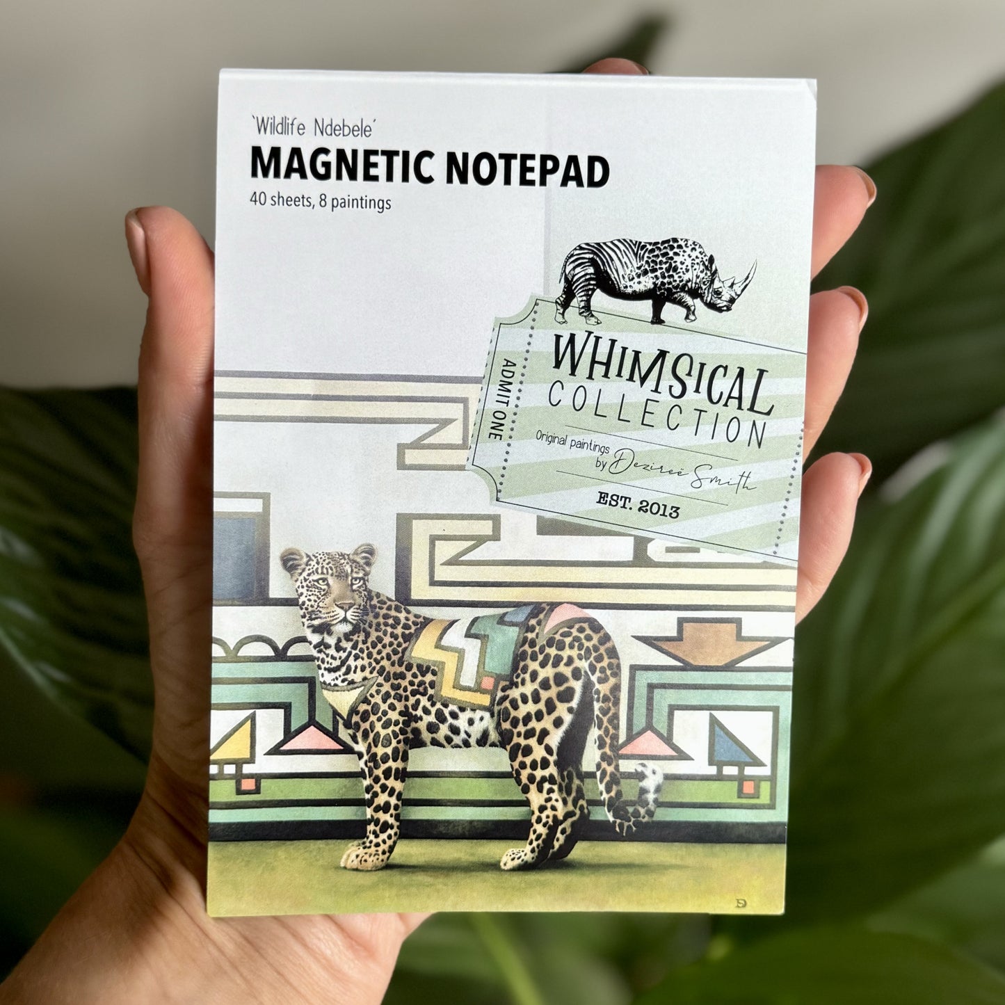 Wildlife Ndebele Magnetic Notepad - iszi ONLINE