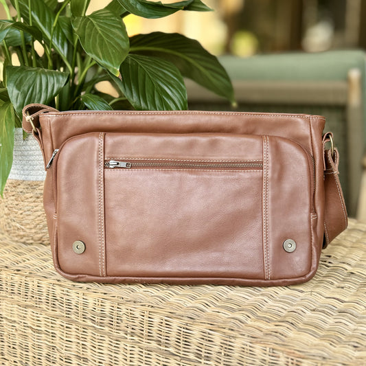 Leather Laptop Bag - Christopher - iszi ONLINE