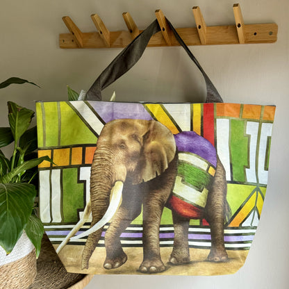 African Animal Maxi Beach Bags Elephant 