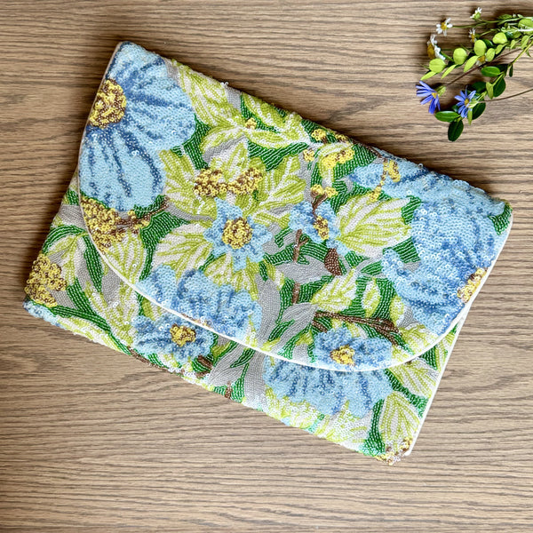 Floral Sequence Clutch Bag