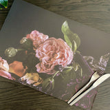 Dusty Pink Garden Rose Paper Placemats