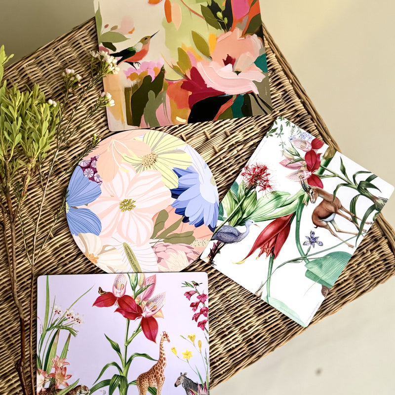 Pastel Flower Round Placemat