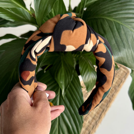 Alice Band - Knot Camo Leopard Print - iszi ONLINE