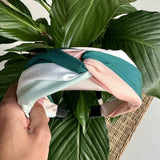 Alice Band - Knot in Greens and Blush