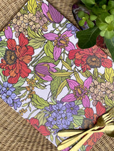 Poppy and Hydrangea Disposable Placemats