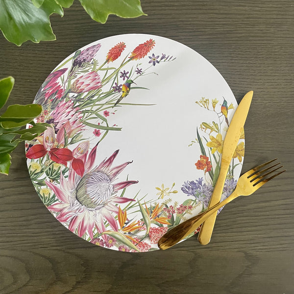 Round Fynbos Paper Placemats