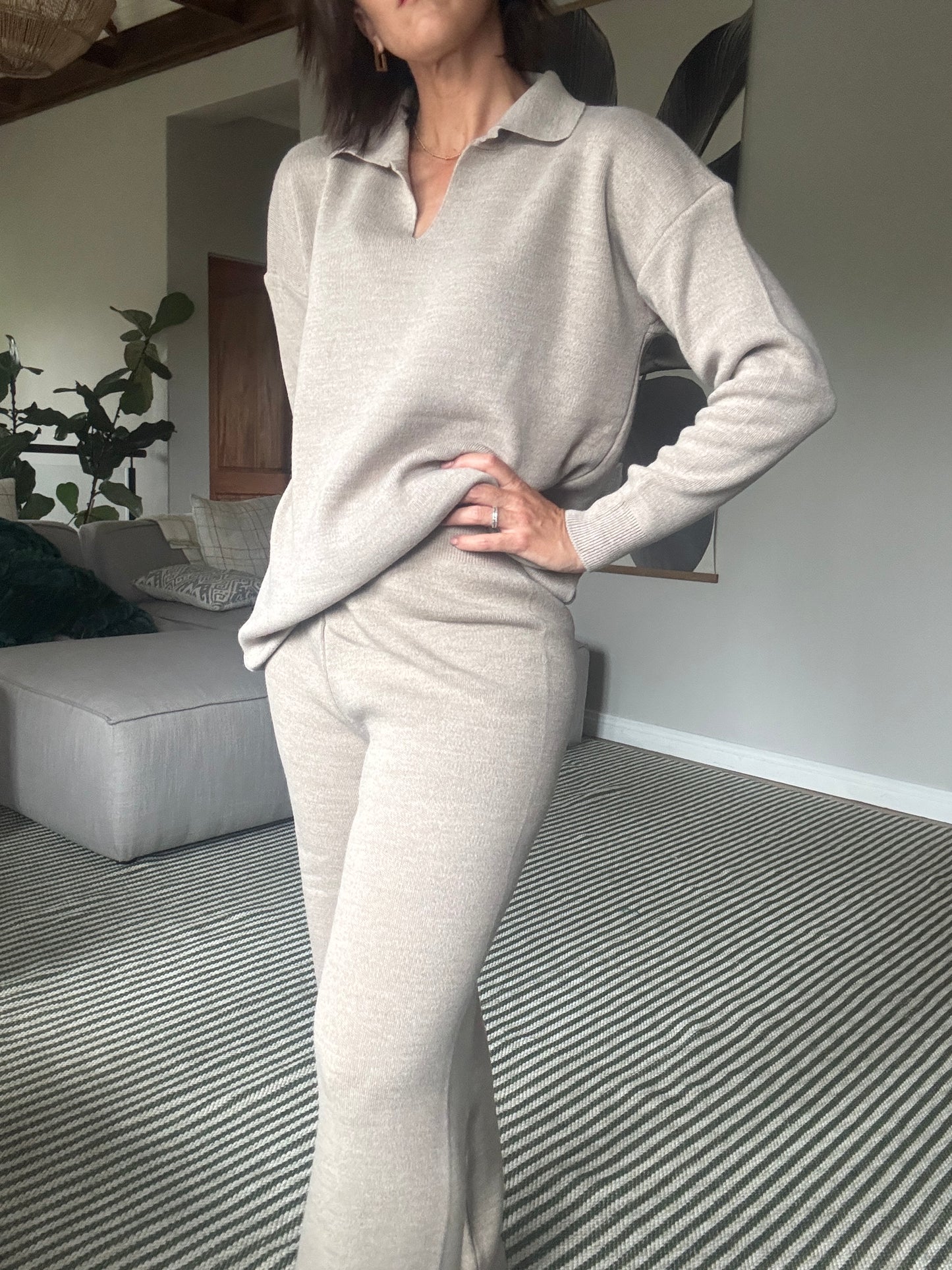 Sand Knit Lounge Set