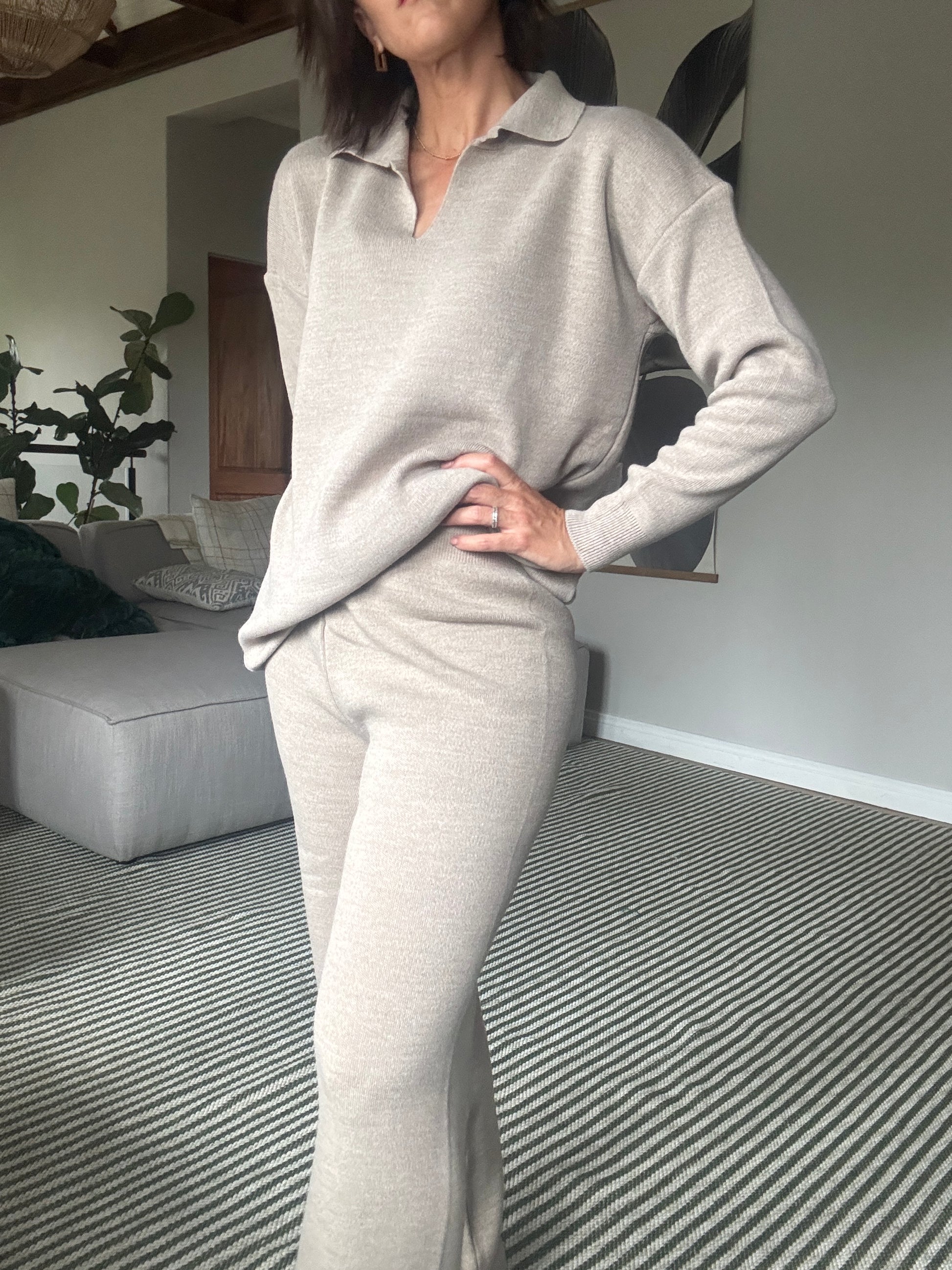 Sand Knit Lounge Set