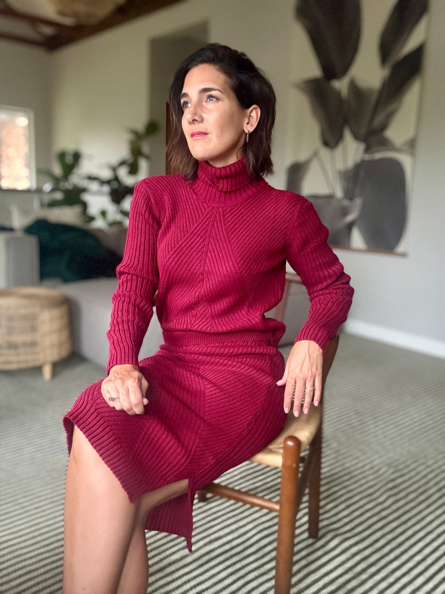 Maroon Knit Jersey