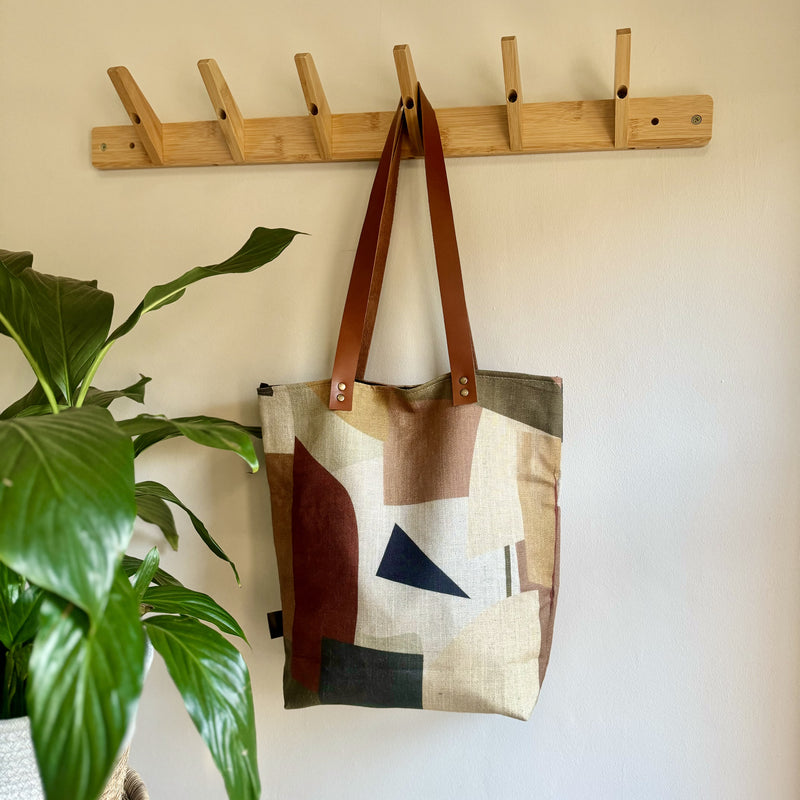 Leather and Fabric Tote Bags