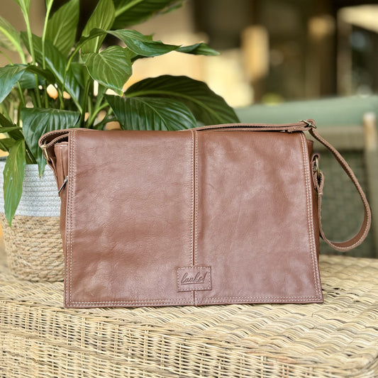Leather Laptop Bag - Christopher - iszi ONLINE