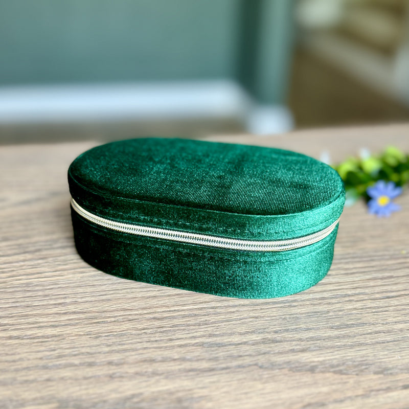 Green Velvet Jewellery Box - iszi ONLINE