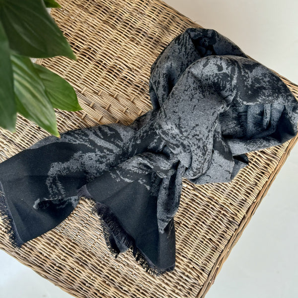 Dark Botanical Pashmina