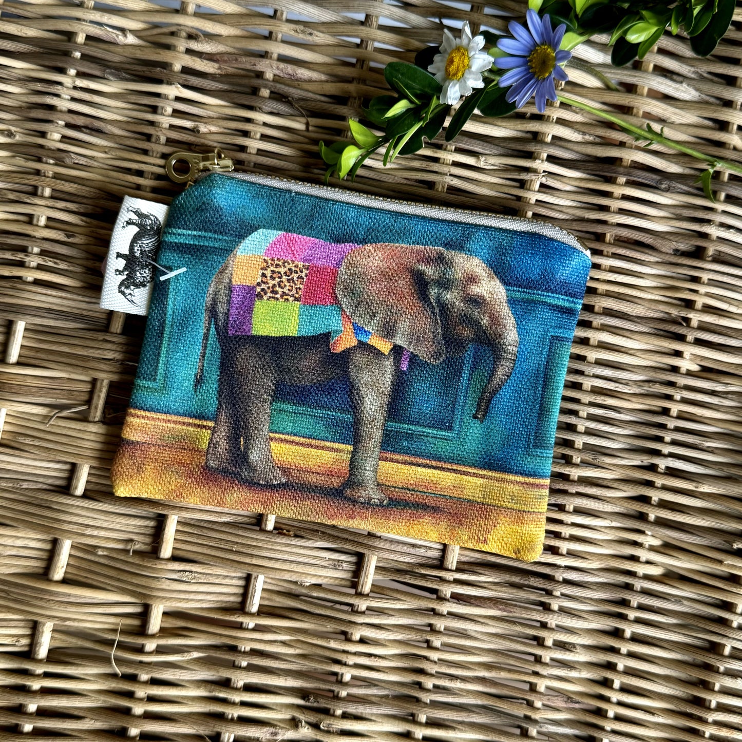 African Animals Coin Purse Elephant 