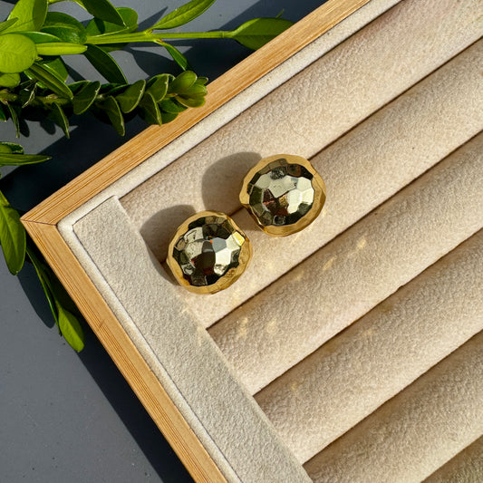 Beaten Gold Earrings