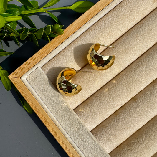Beaten Gold Earrings