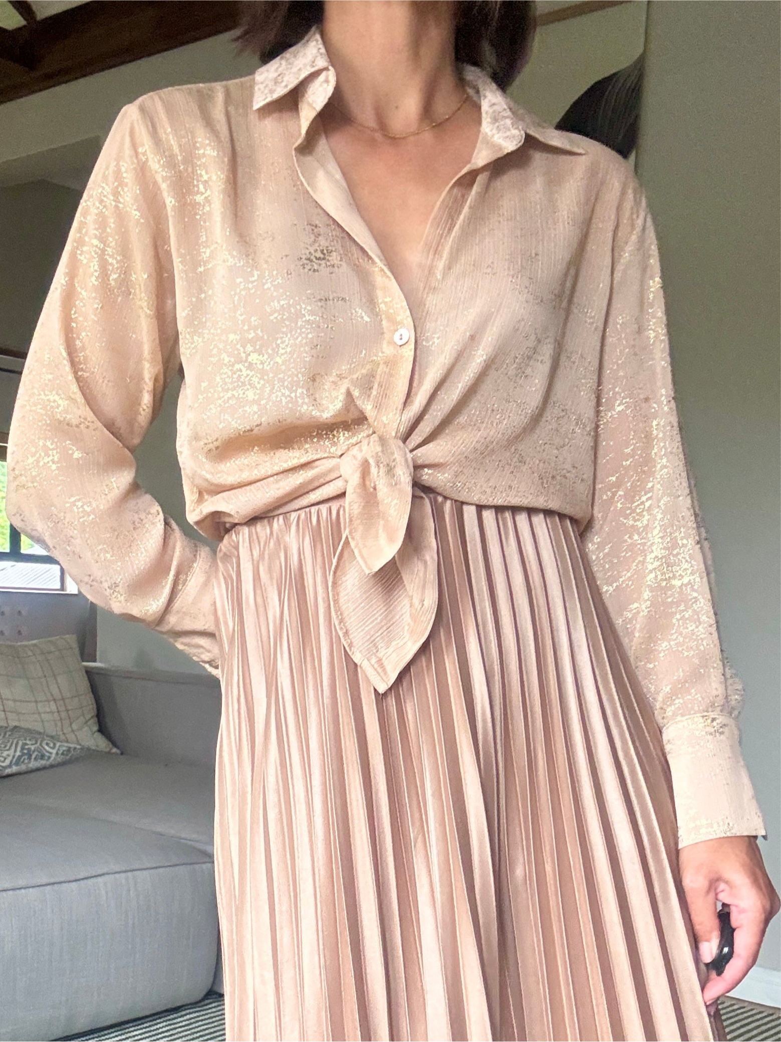 Gold and Champagne Shirt