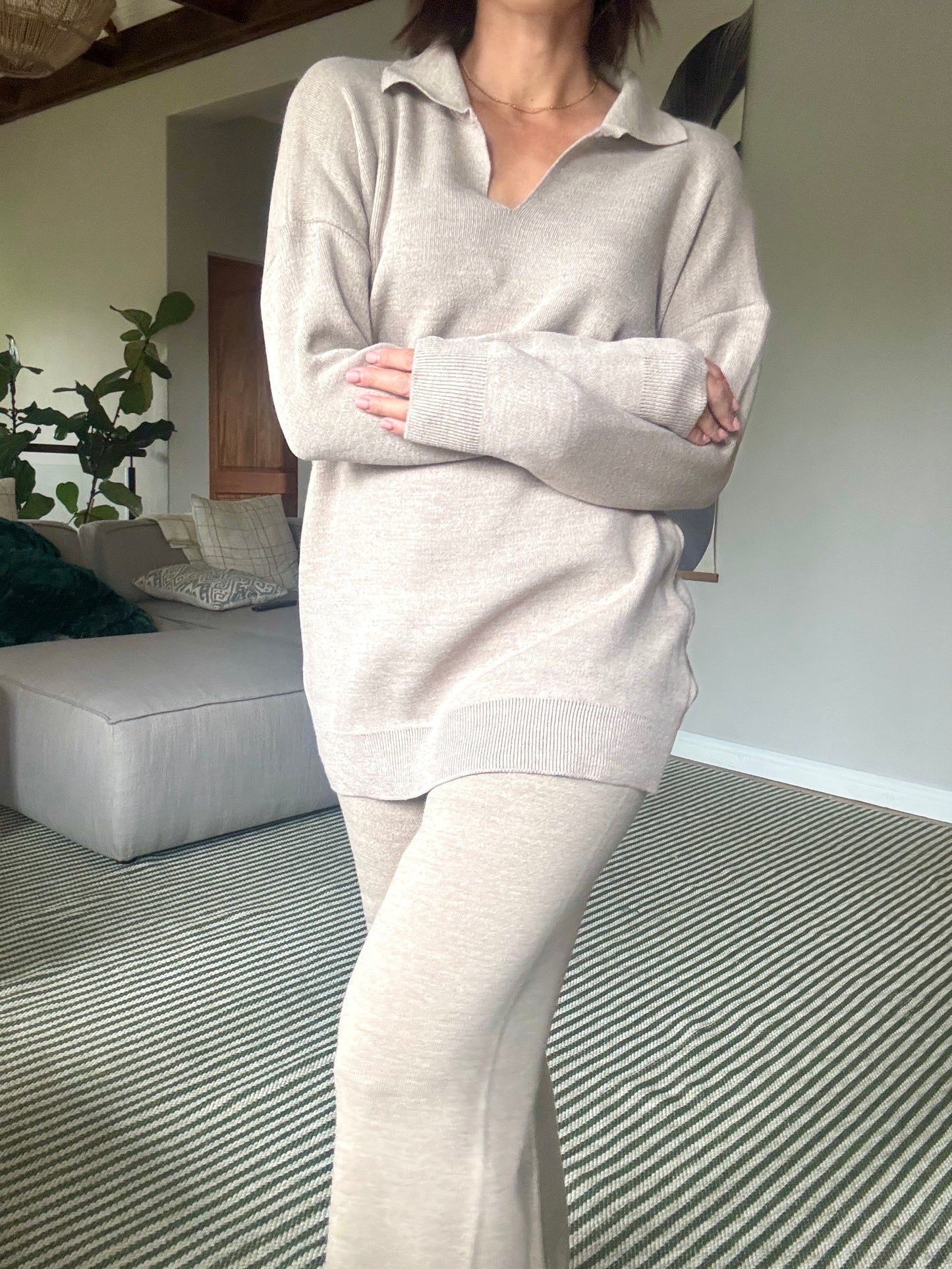 Sand Knit Lounge Set