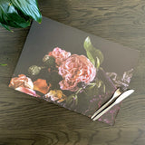 Dusty Pink Garden Rose Paper Placemats