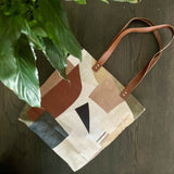 Leather and Fabric Tote Bags