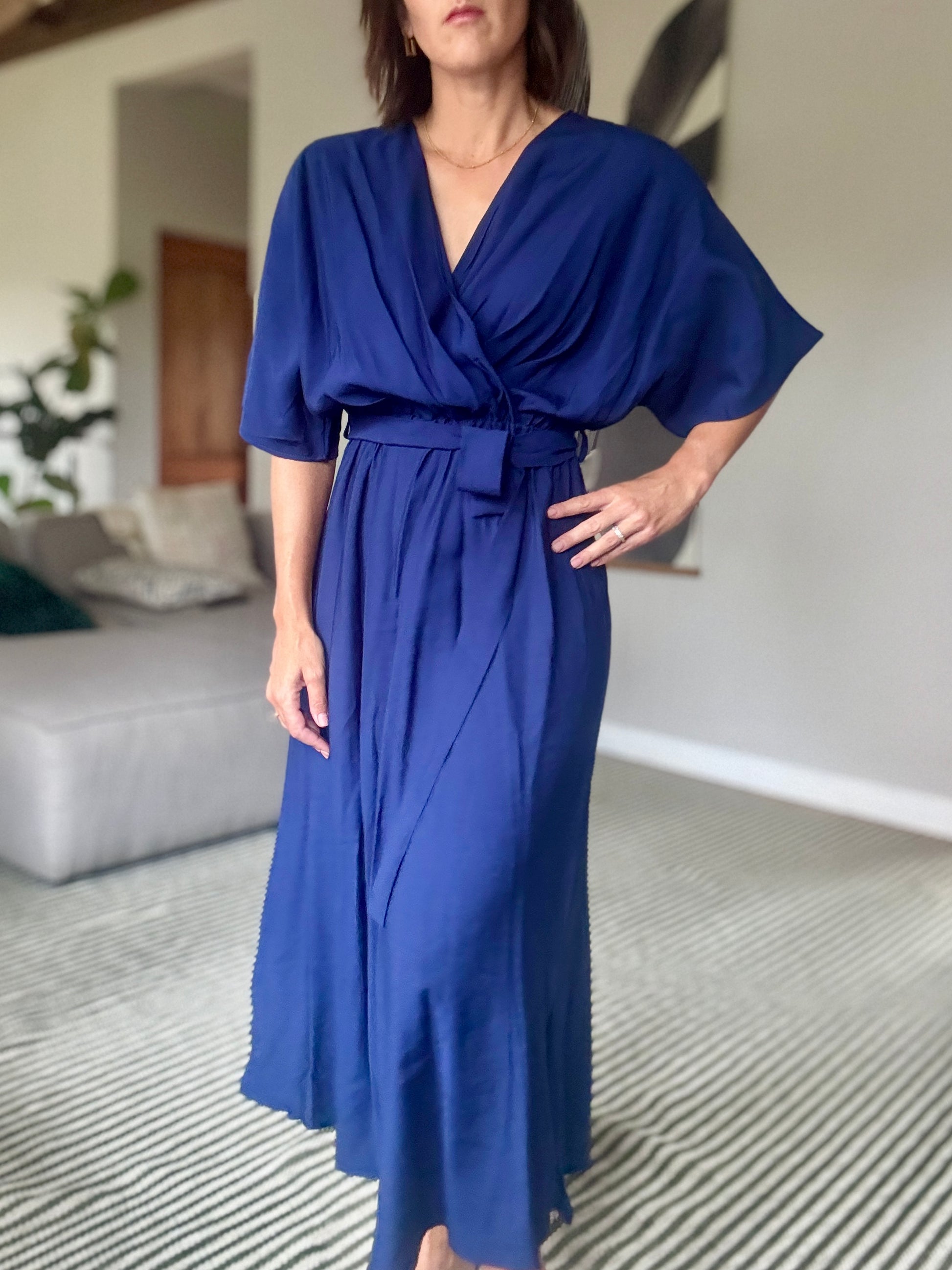 Navy Wrap Dress
