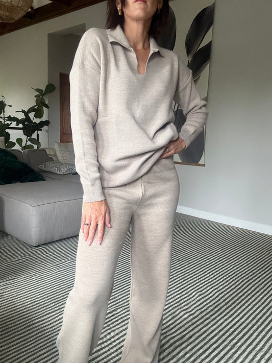 Sand Knit Lounge Set
