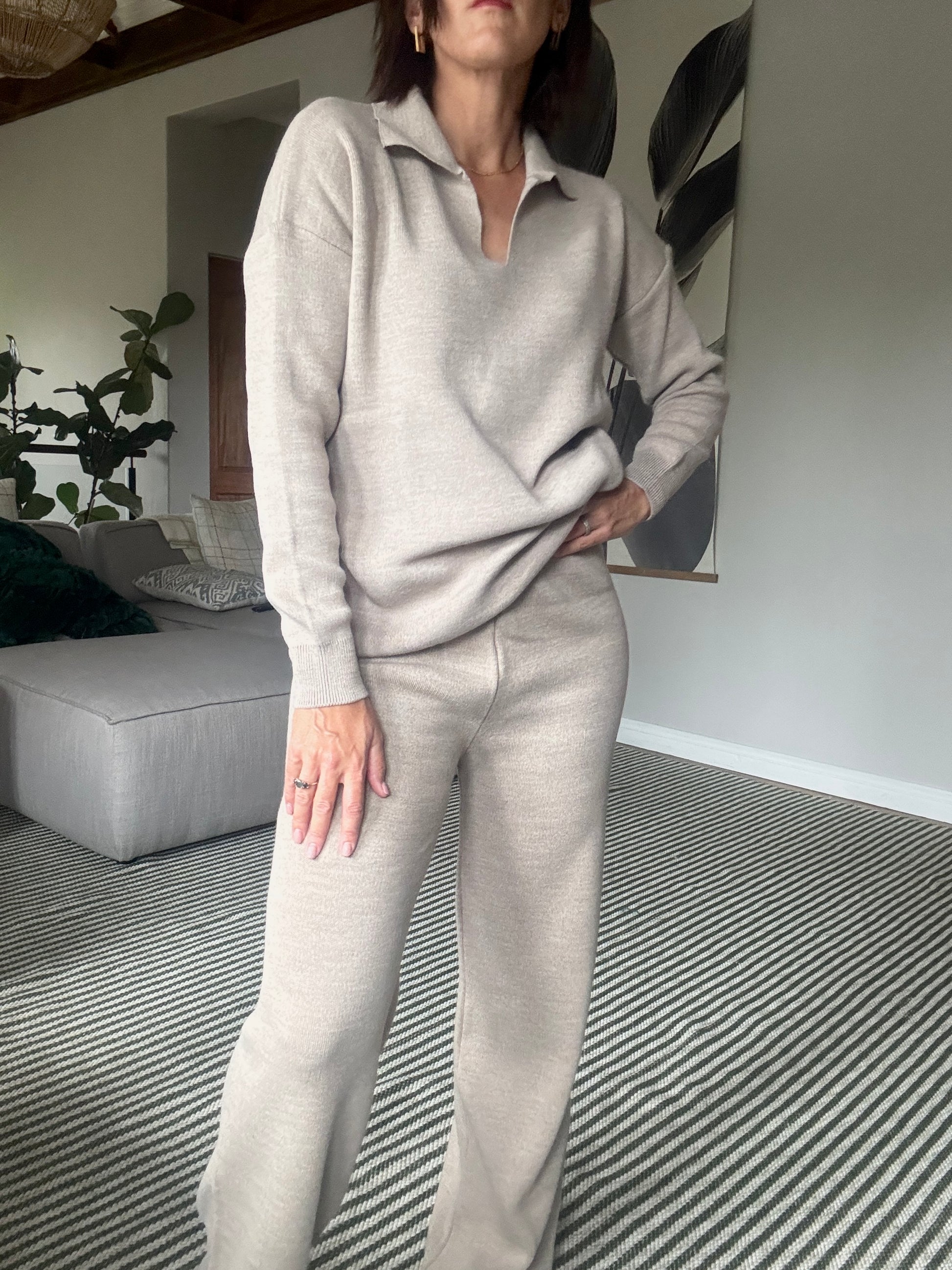 Sand Knit Lounge Set