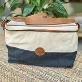 Canvas and Leather Cooler Bag