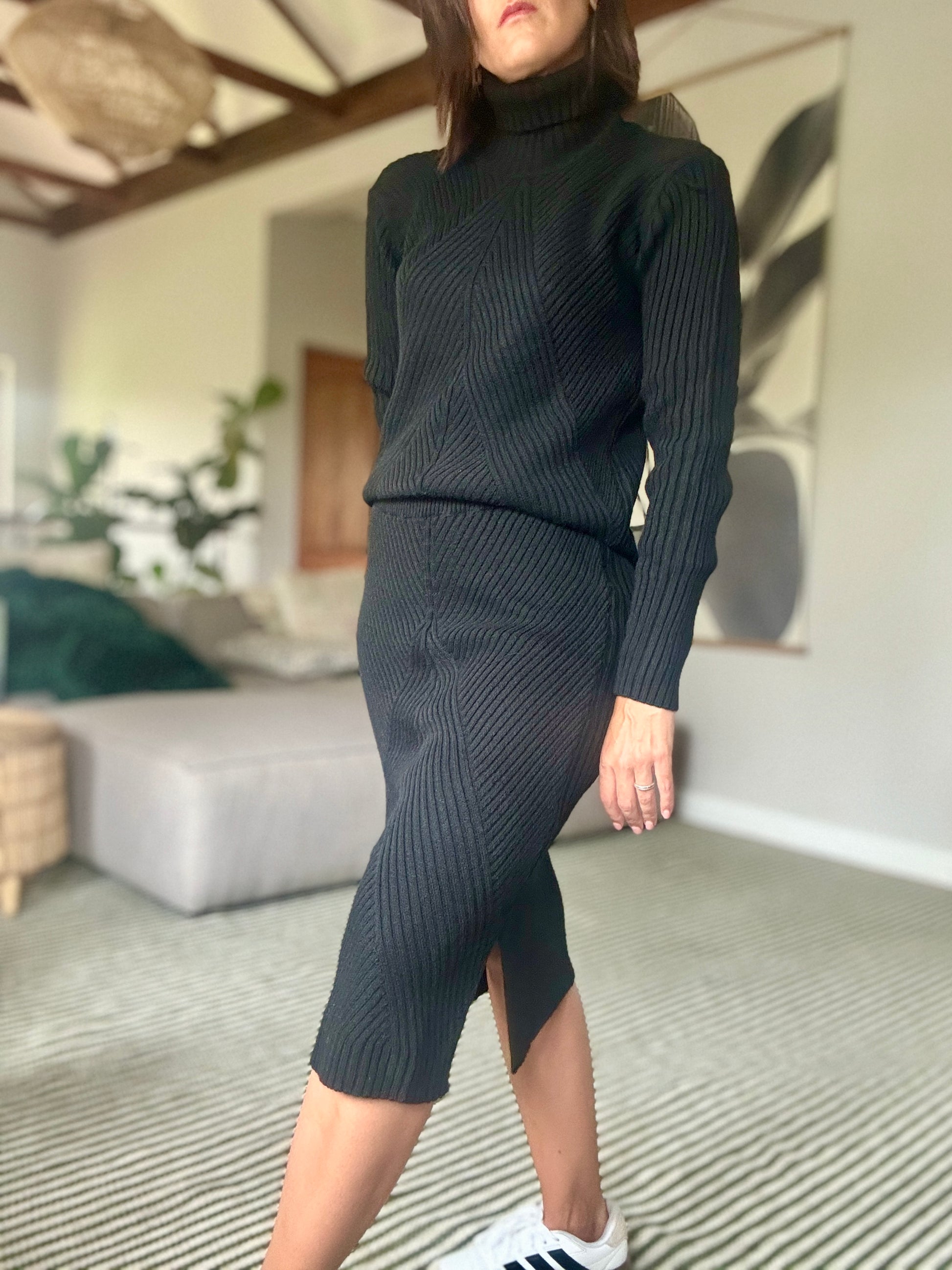 Black Knit Jersey