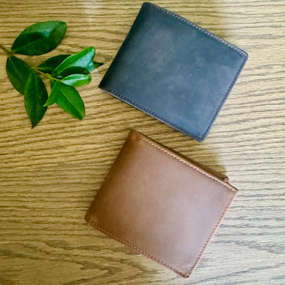 Chocolate and Tan Leather wallet 