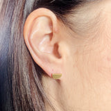 Solid Half Moon Stud Earrings